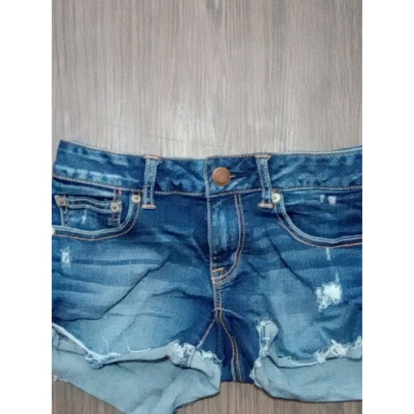 American Eagle Shorts Bundle Womens Size 6 Blue Distressed Cutoff Cotton - Picture 14 of 16